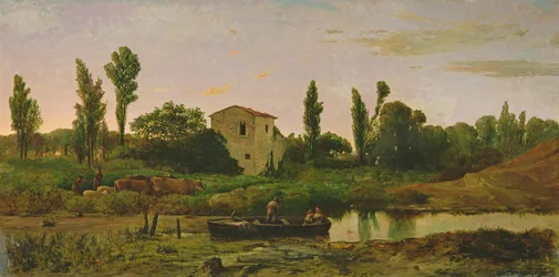 Paysage avec bateau, 1867